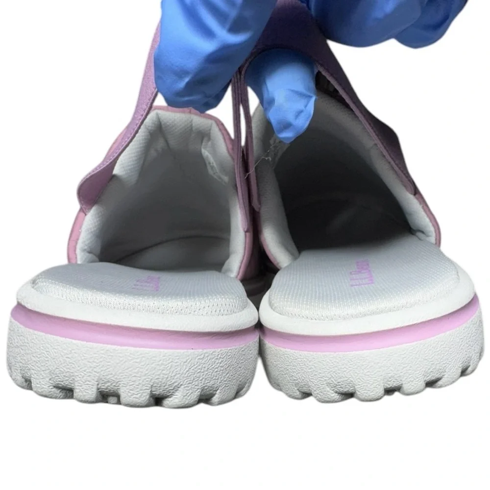 L.L. Bean Big Kids Airlight Mauve Berry Slingback Slippers Size 3-4